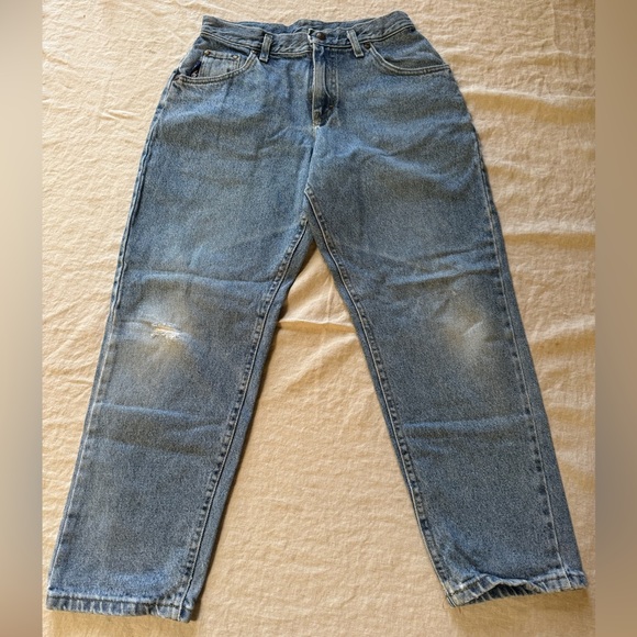 Lee Denim - Vintage 80s Lee High Rise Mom Jeans Size 2 4 Light Wash USA Made